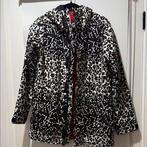 Vans Black and White Leopard and Bones Snowboarding Jacket